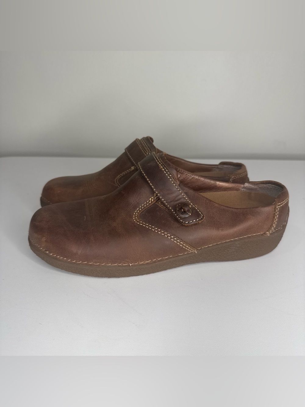 Duluth Trading Co. Women's Brown Leather Slip On Gardening Mules Size 8 Outdoor